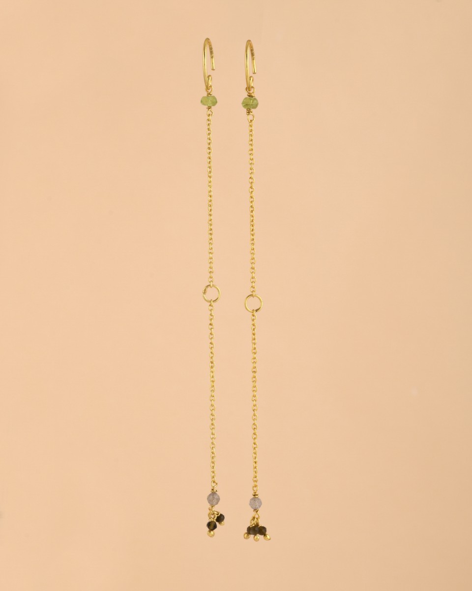 Muja Juma - Earrings 10201gb25 Peridot Nefrite Labradorite