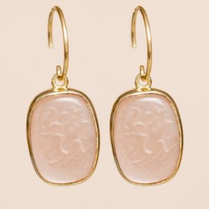 Muja Juma - Earrings Peach Moonstone 10275gb4
