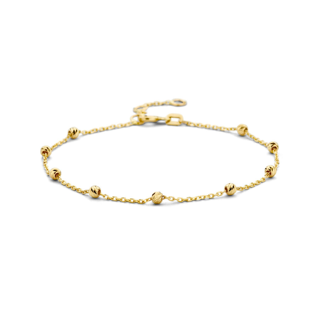 14kt Gold - Bracelet Facetted Dots