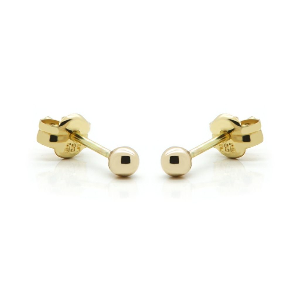 14kt Gold - Earstuds Ball