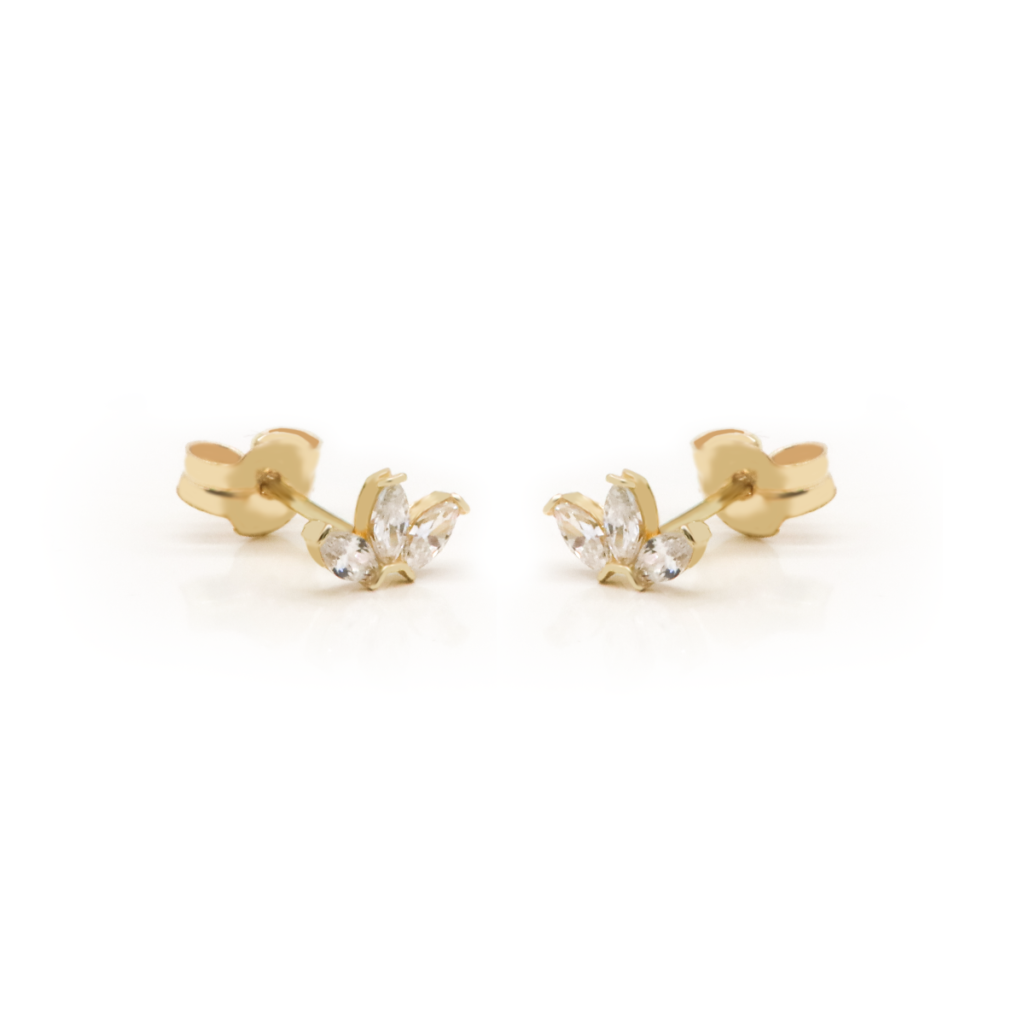 14kt Gold - Earstuds Lotus