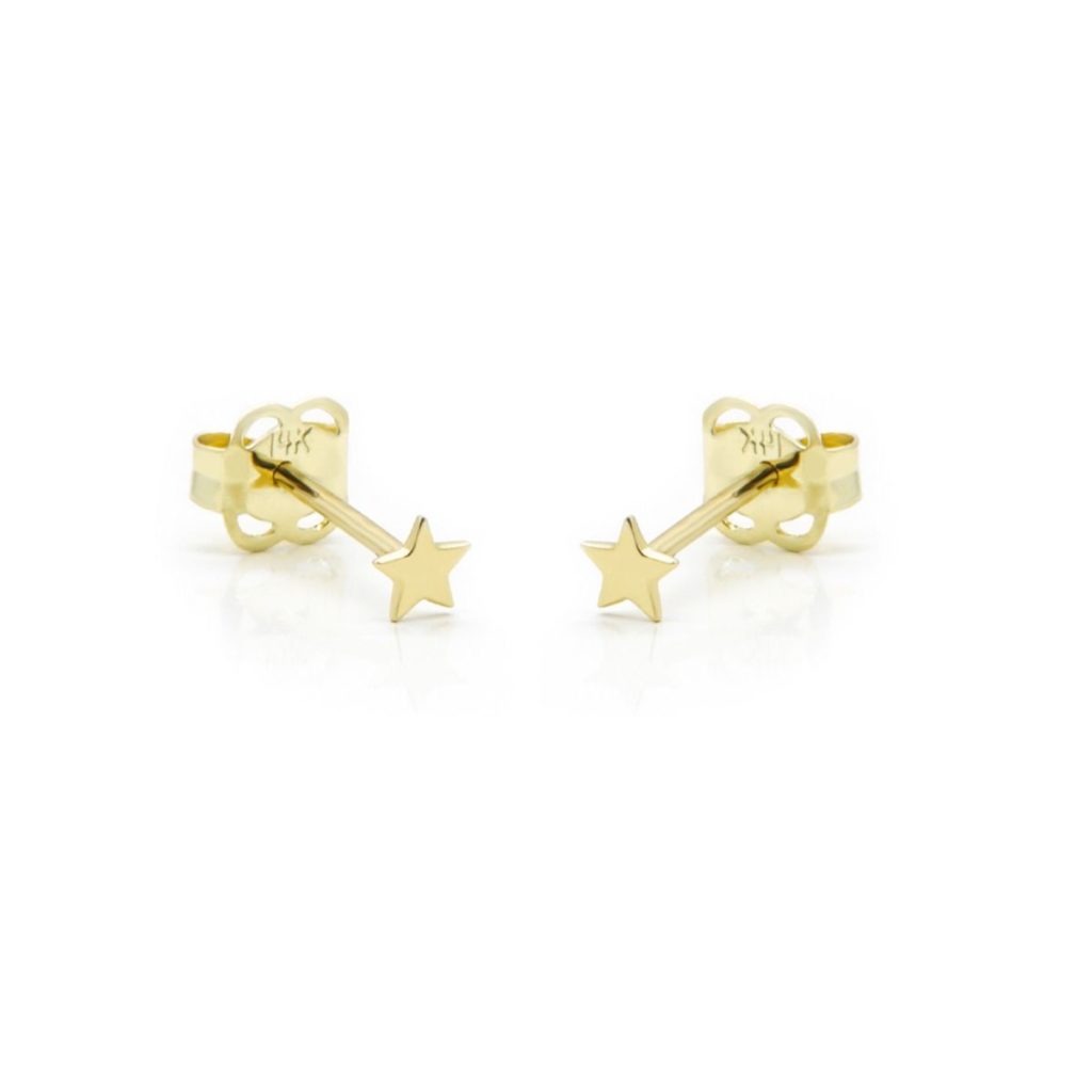 14kt Gold - Earstuds Mini Star