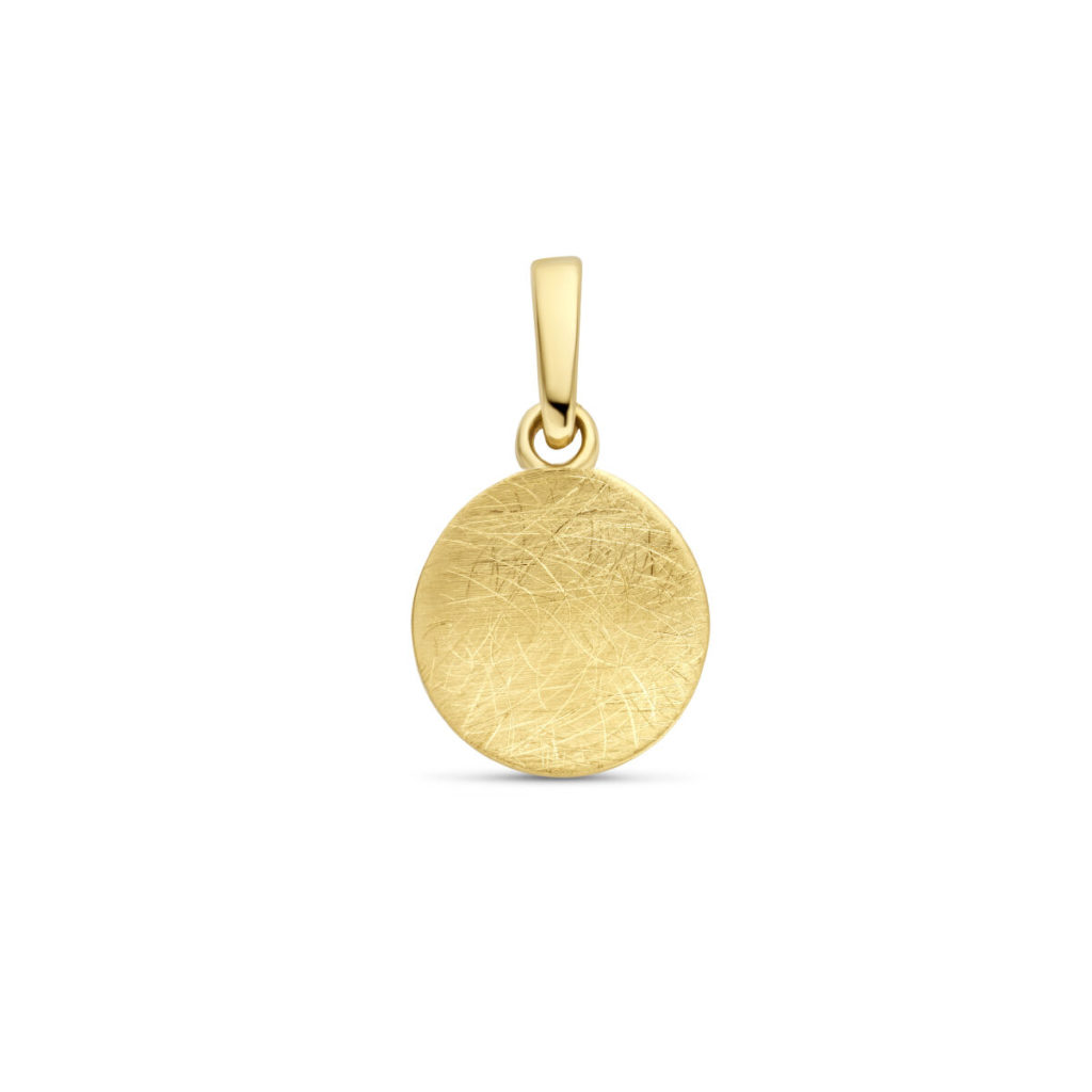 14kt Gold - Pendant Scratch Circle