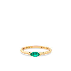 14kt Gold - Ring Green Eye