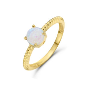 14kt Gold - Ring Synthetic Opal