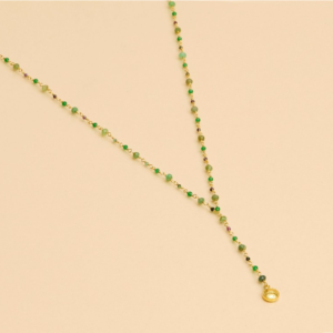Une a Une - Green Shaded India Rosary