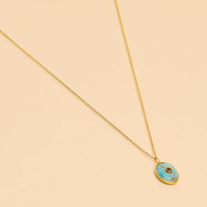 Une a Une - Turquoise tribal necklace