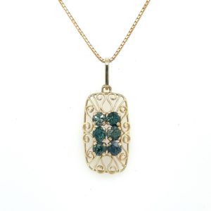 Vintage Jewelry – 14KT Gold - Pendant Green Spinel