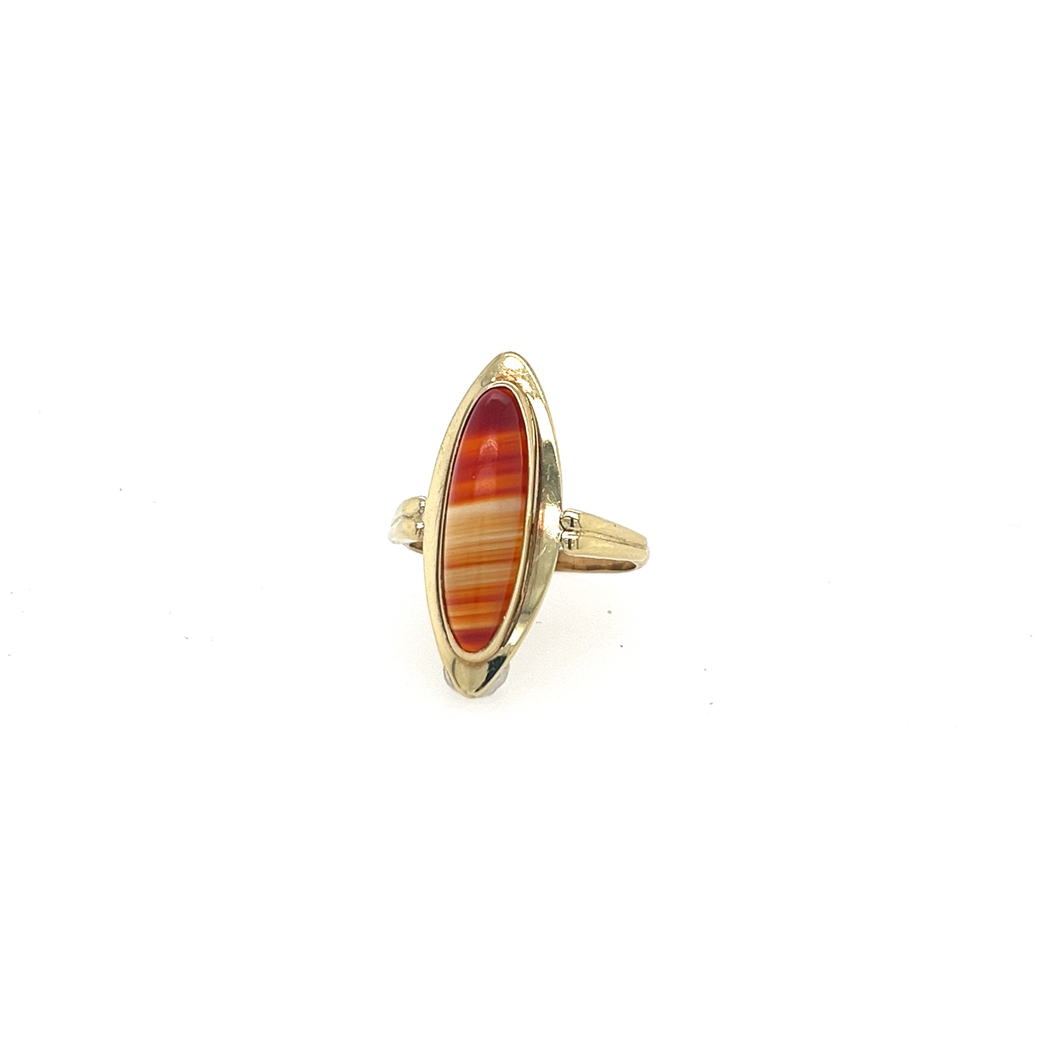Vintage Jewelry – 14KT Gold - Ring Agate with Stripes