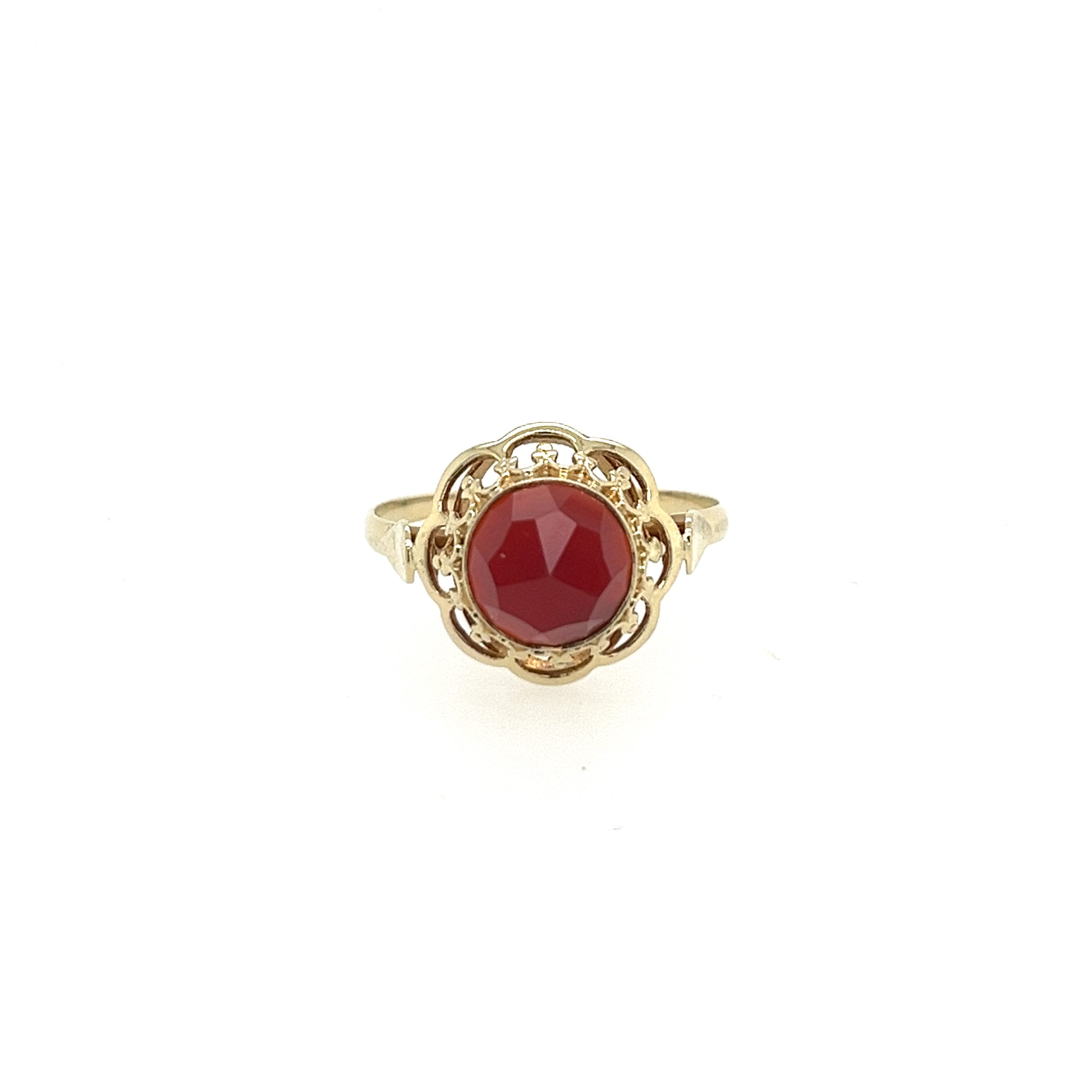 Vintage Jewelry – 14KT Gold - Ring Carnelian