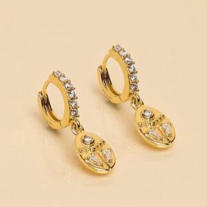 Une a Une - White Khepri Hoop Earrings