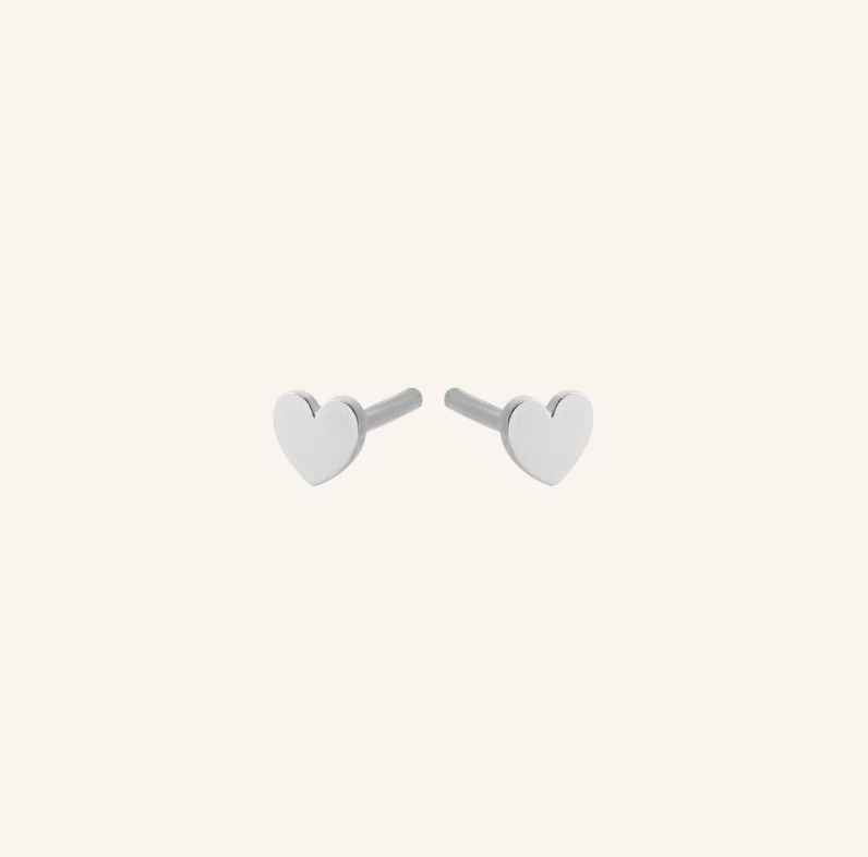 Pernille Corydon - Mini Heart Earsticks Silver