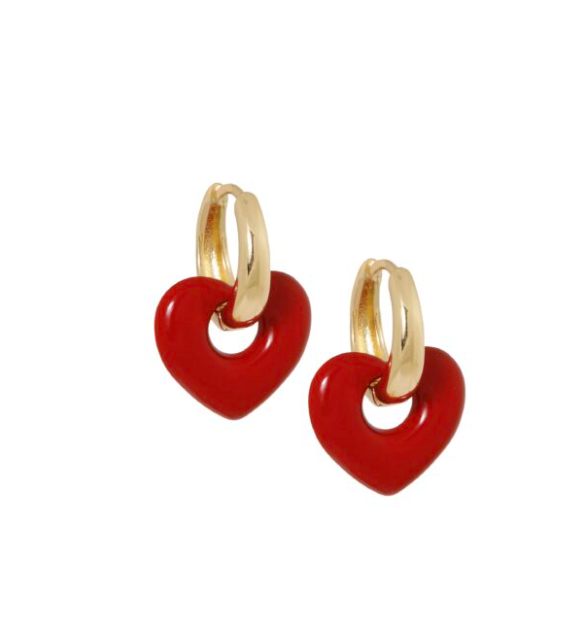 Ellen Beekmans - Earrings Red Heart