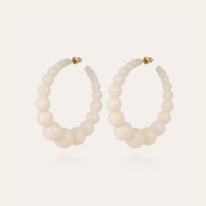 Gas Bijoux - Earrings Andy XL White