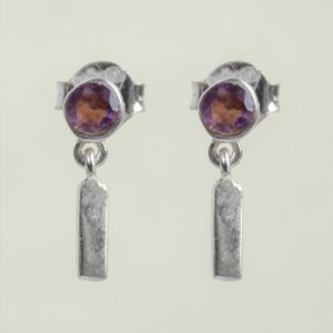 Muja Juma - Earrings Amethyst 10588gb33 Silver