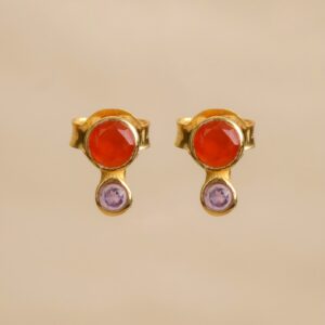 Muja Juma - Earrings Amethyst Agate 10655gb33