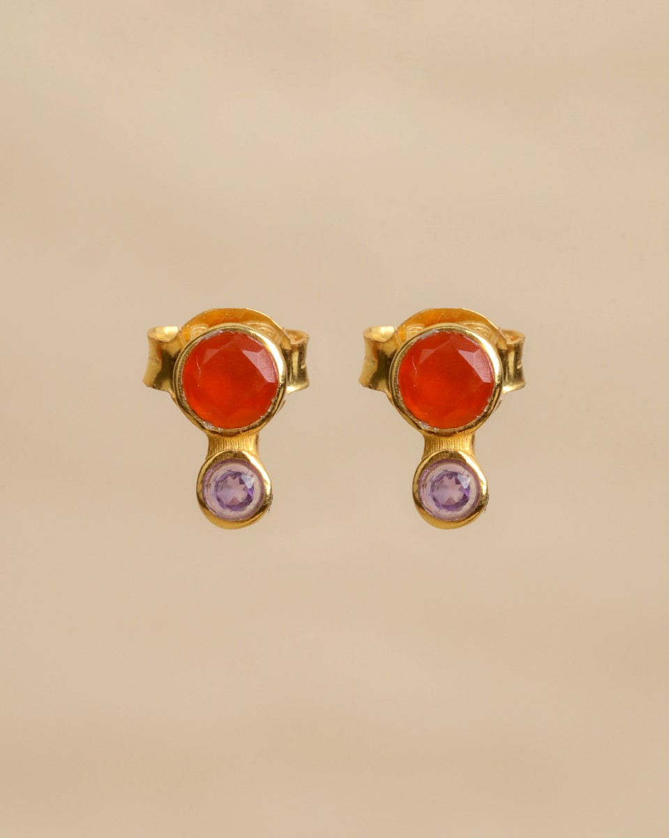 Muja Juma - Earrings Amethyst Agate 10655gb33