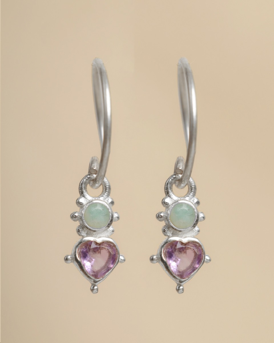 Muja Juma - Earrings Amethyst Amazonite 10576sb33 2