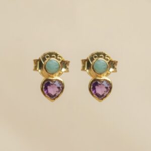 Muja Juma - Earrings Amethyst Amazonite 10657gb33