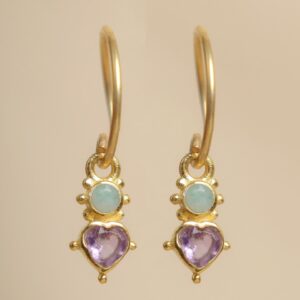 Muja Juma - Earrings Amethyst Amazonite 10576gb33