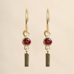 Muja Juma - Earrings Garnet 10587gb8