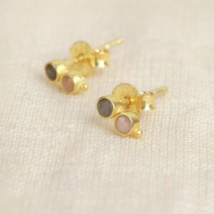 Muja Juma - Earrings Labradorite Peach Moonstone 10522gb2 3