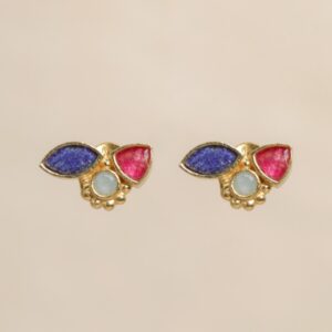 Muja Juma - Earrings Lapis Lazuli Ruby Amazonite 10428gb30