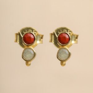 Muja Juma - Earrings Red Jasper Amazonite 10522gb29