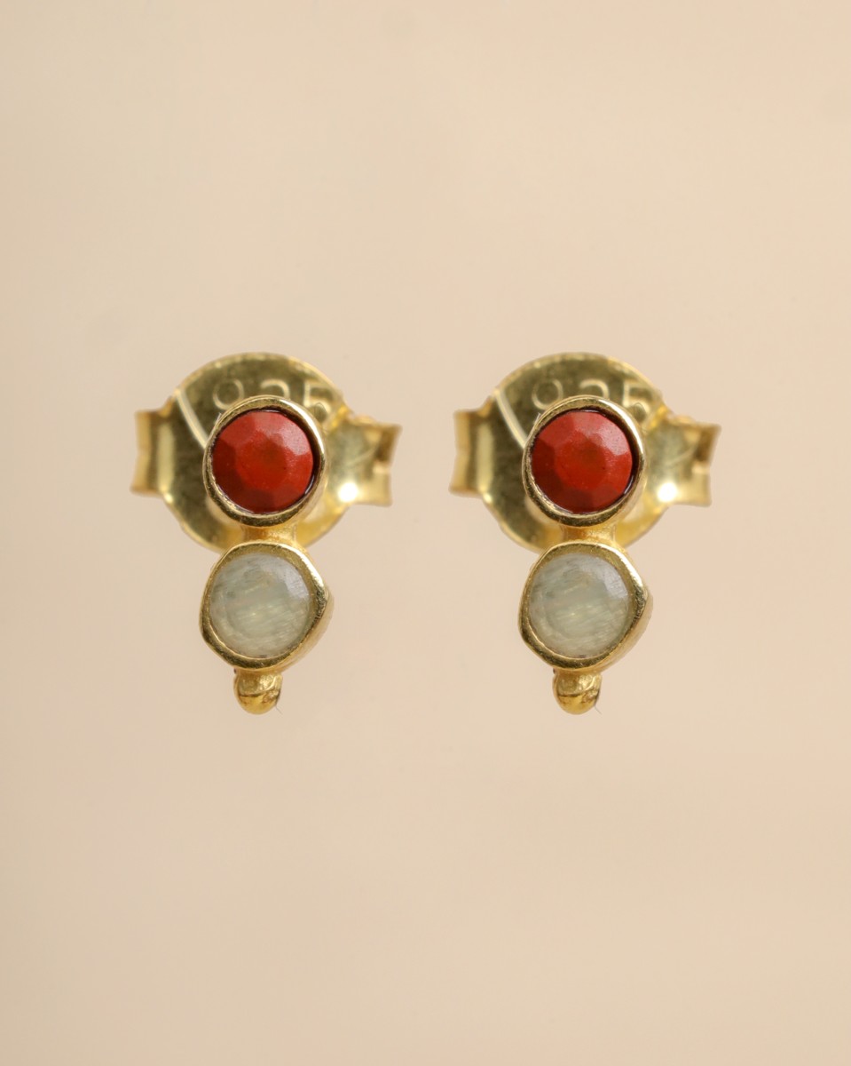 Muja Juma - Earrings Red Jasper Amazonite 10522gb29