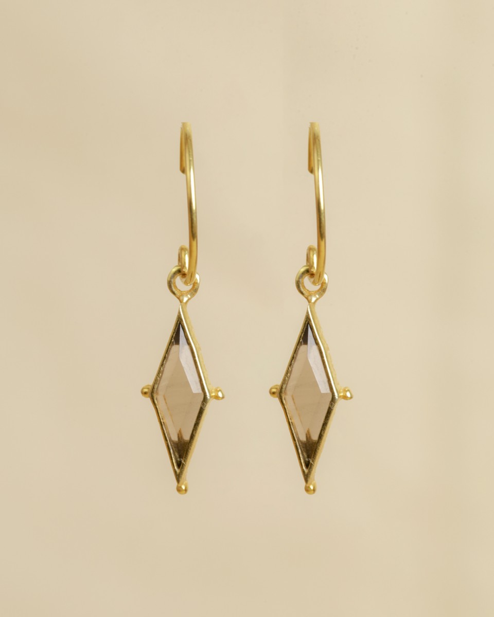 Muja Juma - Earrings Smokey Quartz 10543gb3