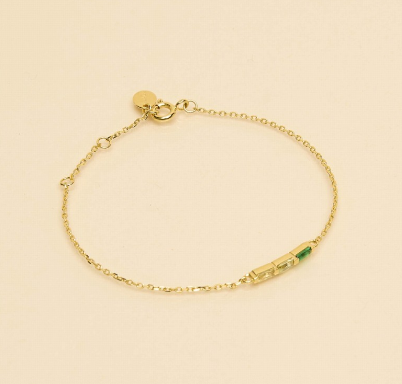 Une a Une - Crystal Vert Bracelet