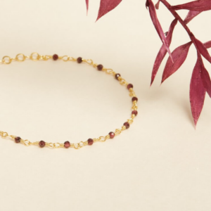 Une a Une - India Burgundy Bracelet