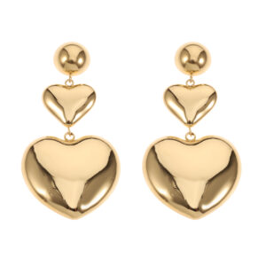 Rose & Camellia - Earrings Double Hearts