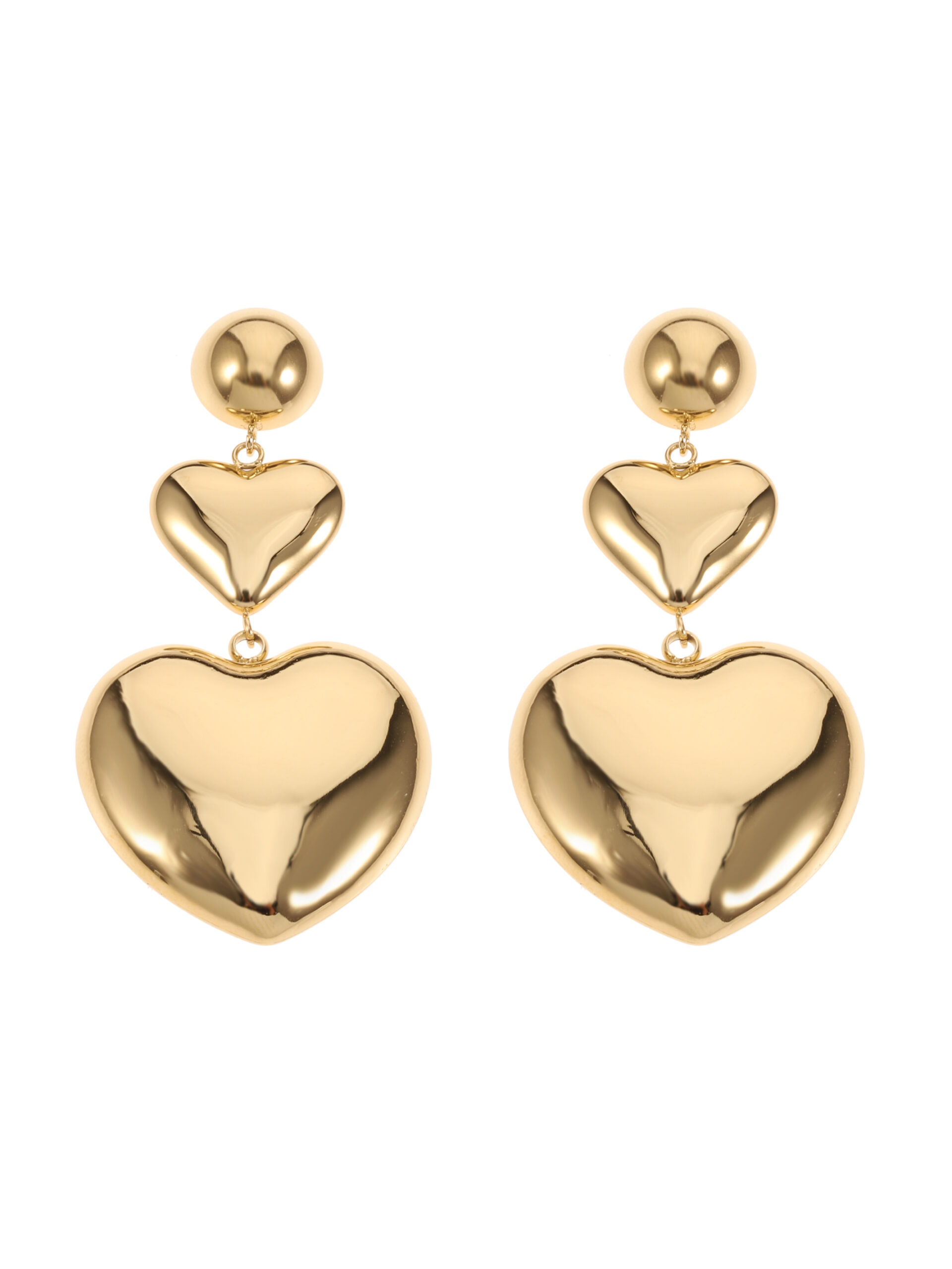 Rose & Camellia - Earrings Double Hearts