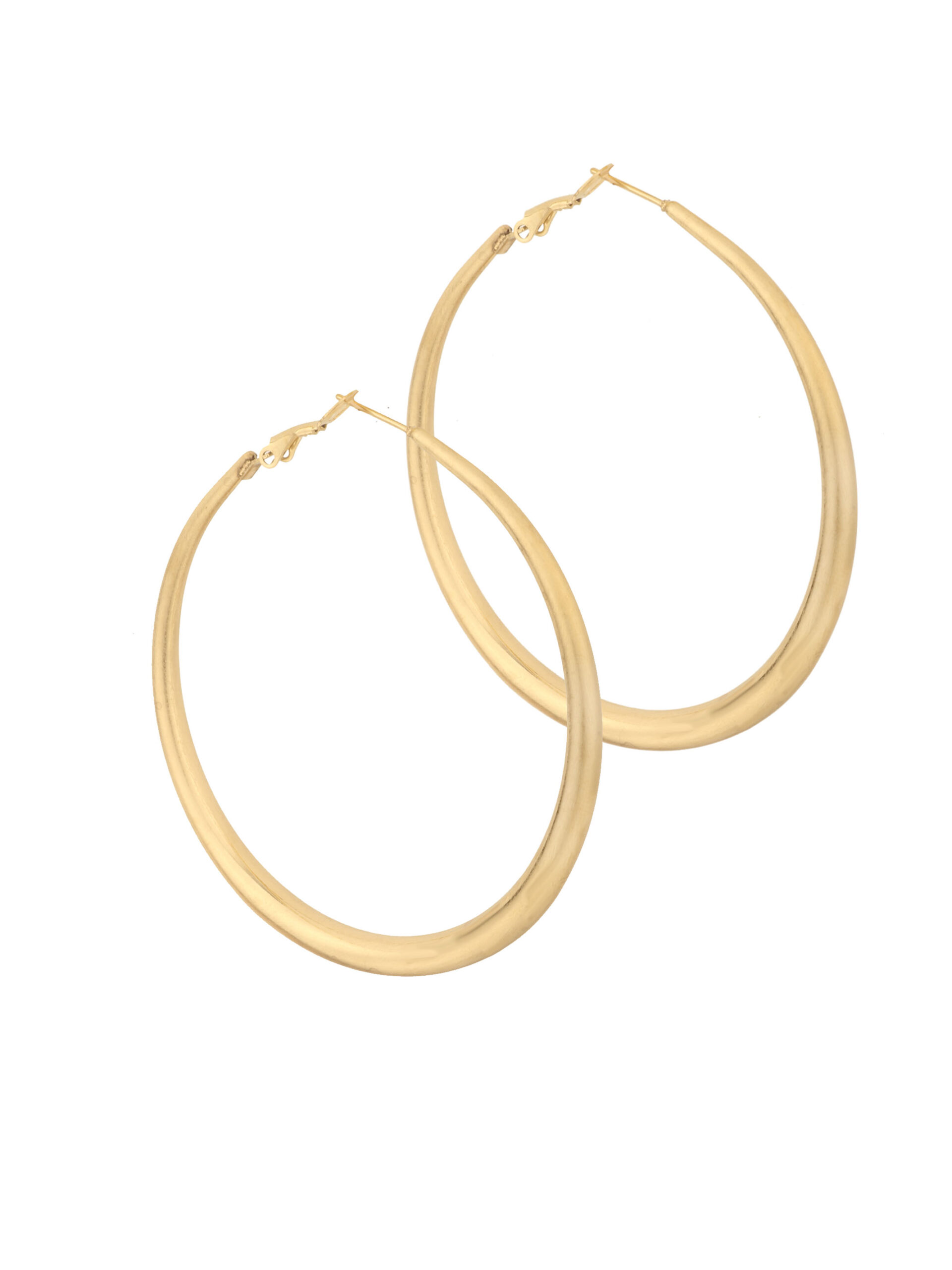 Rose & Camellia - Earrings Hoops Matt Gold XL