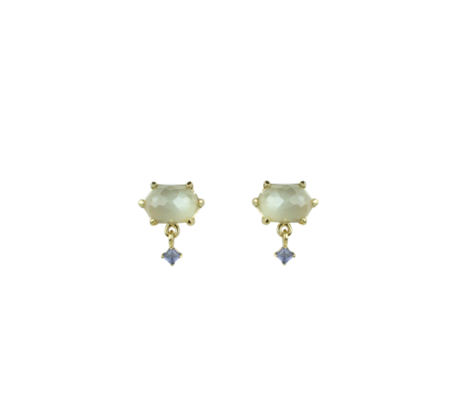 Sputnik Jewerly - Earstuds Moonstone Iolite