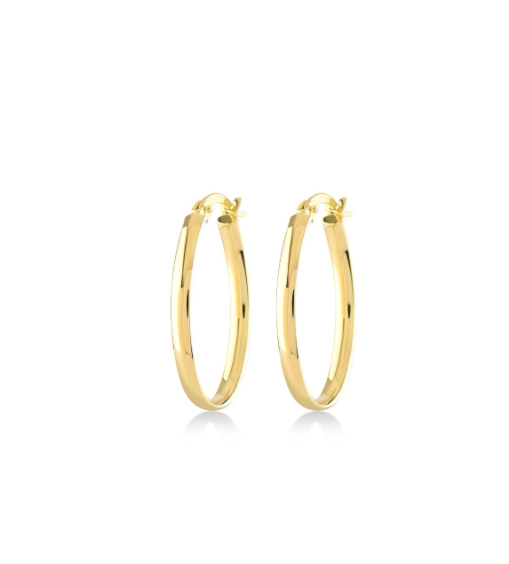 14kt Gold - Earrings Oval Small E77004