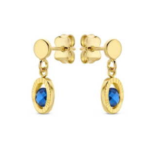 14kt Gold - Earrings Royal Blue