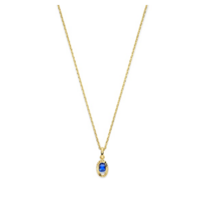 14kt Gold - Necklace Royal Blue