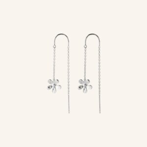 Pernille Corydon - Wild Poppy Earchain Silver