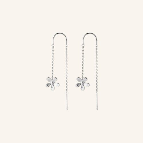 Pernille Corydon - Wild Poppy Earchain Silver