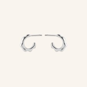 Pernille Corydon - Small Aqua Hoops Silver