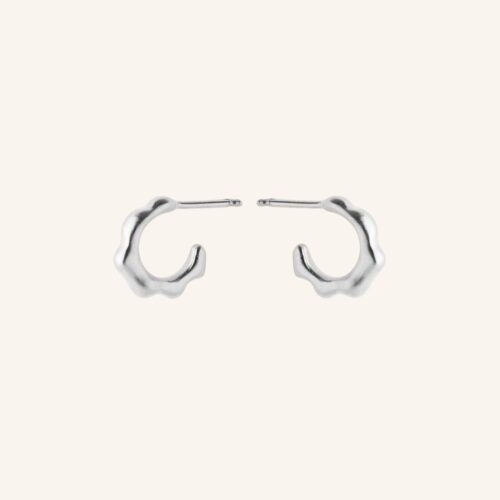 Pernille Corydon - Small Aqua Hoops Silver