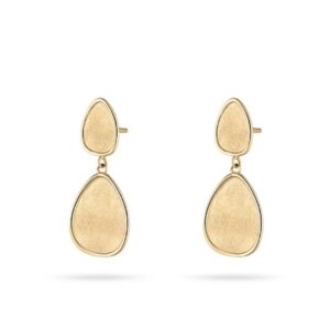 14 Karaat Gouden Oorbellen – Satijnen Druppel Design