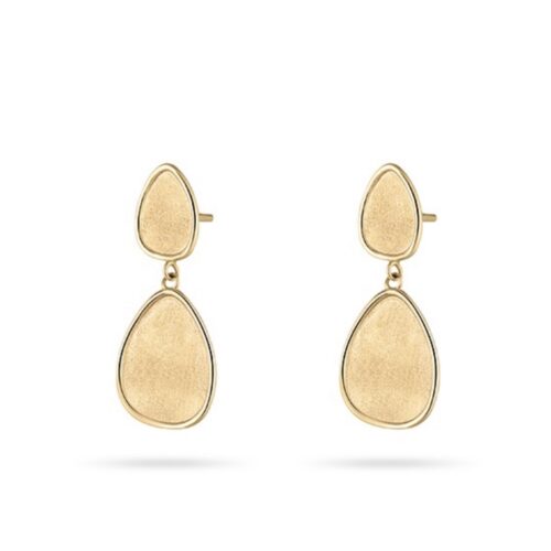 14 Karaat Gouden Oorbellen – Satijnen Druppel Design