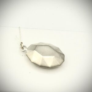 zilveren hanger – geometrische vorm – 40 x 30 mm ( Handgemaakt)