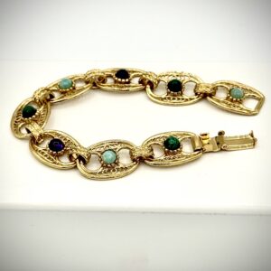 Gas Bijoux - Armband met Groene Kwarts, Amazoniet & Amethist – 19 cm