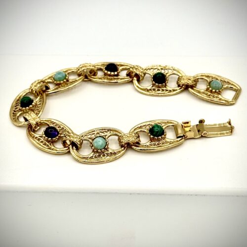 Gas Bijoux - Armband met Groene Kwarts, Amazoniet & Amethist – 19 cm