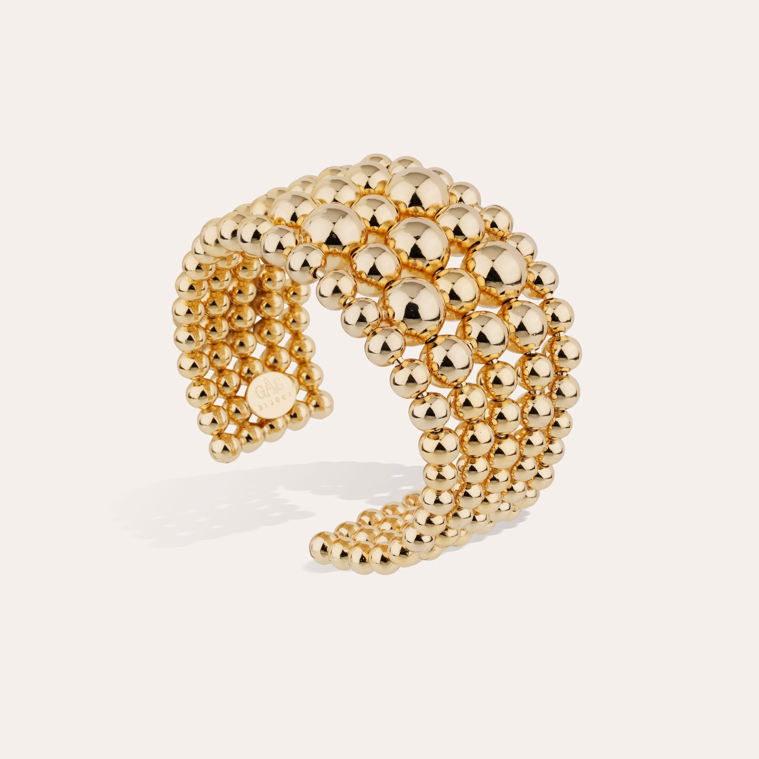 Gas Bijoux Multiperla armband goud brede verstelbare armband