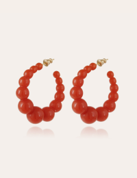 Gas Bijoux - Andy Hoops Orange Red